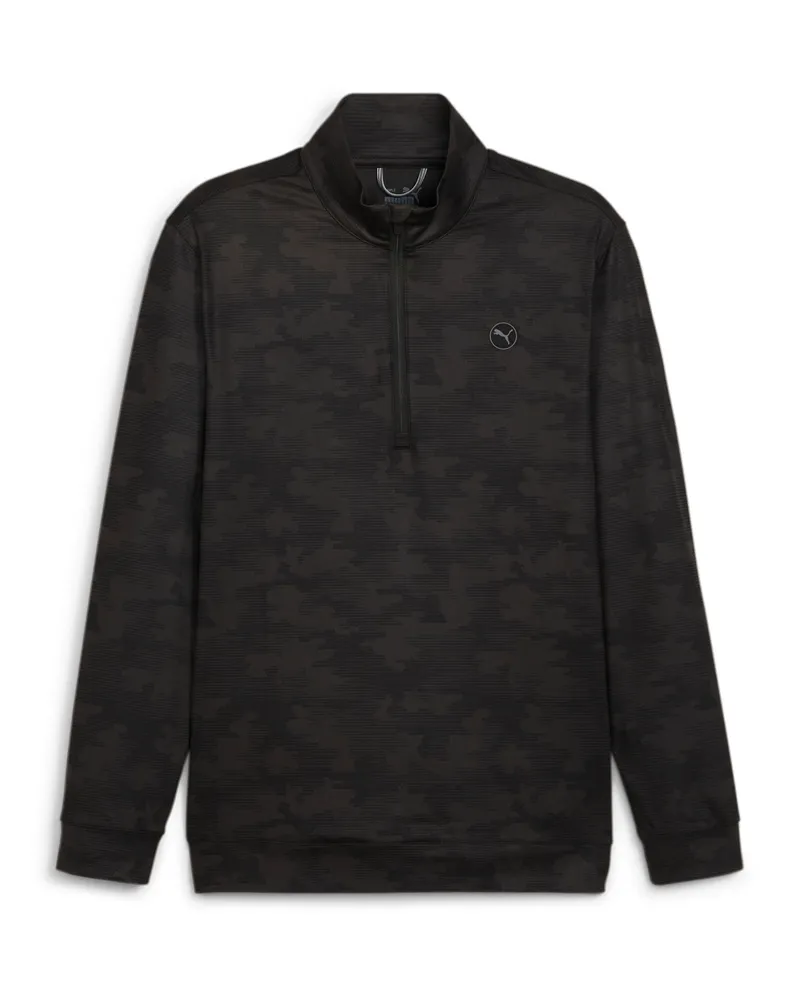 Puma Herren Cloudspun Camo 1/4 Zip Pullover Schwarz