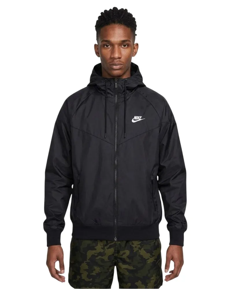Nike Windrunner Jacke für Herren (Schwarz/Weiß Schwarz