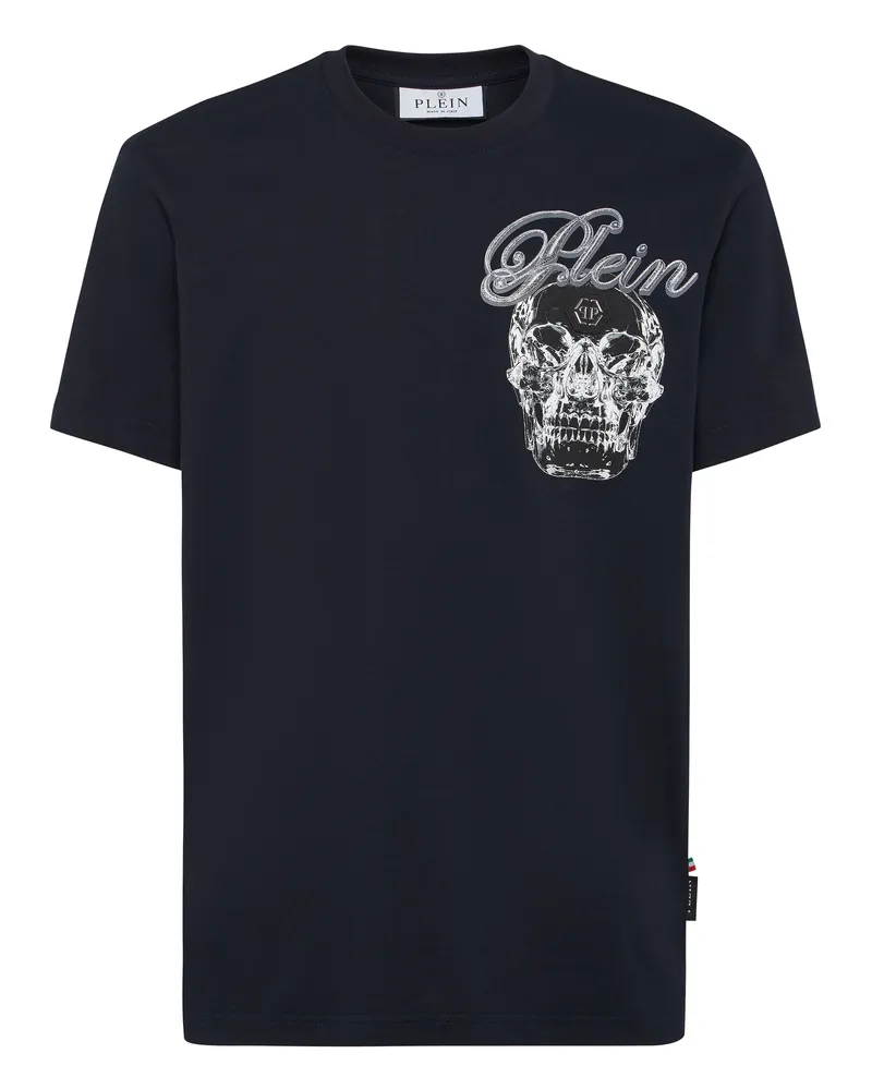 Philipp Plein T-Shirt Rundhalsausschnitt Ss Skull Dunkelblau