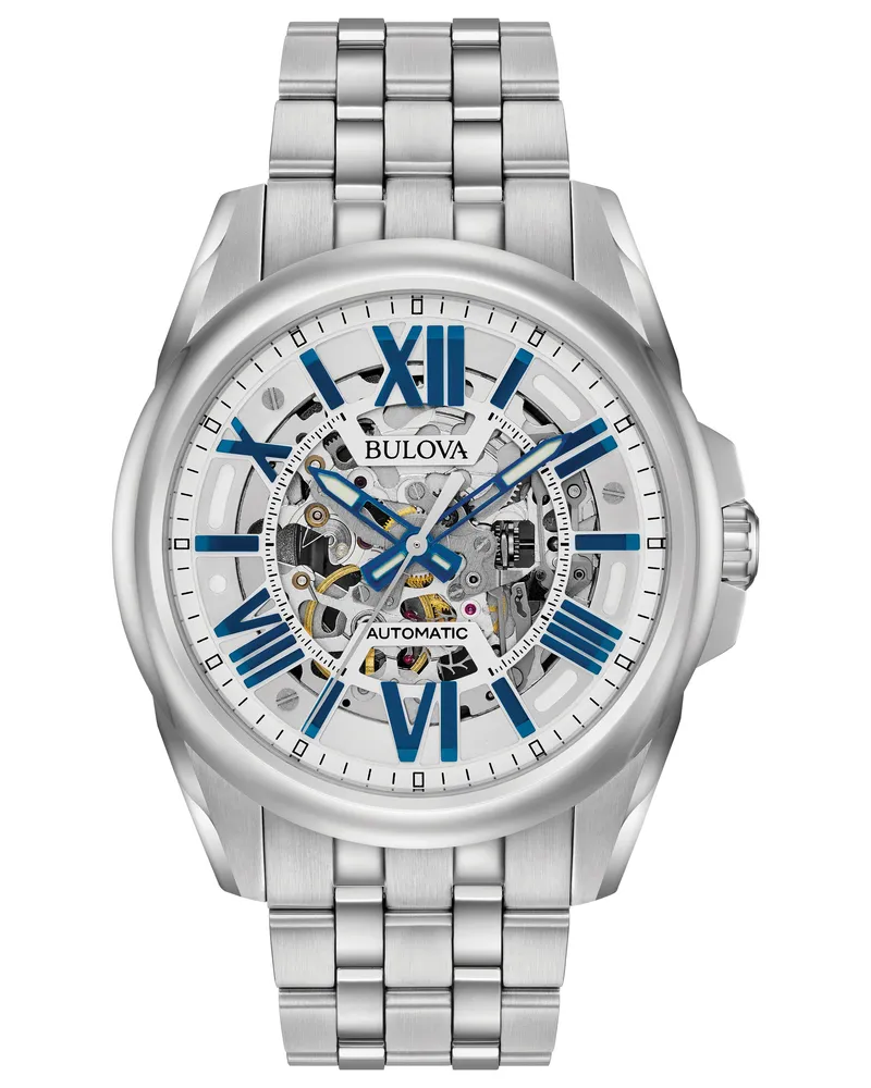 BULOVA Classic Automatic Silber Herren Armbanduhr 96A187 Silber