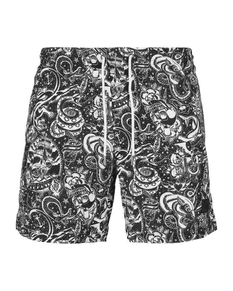 Urban Classics Badeshorts für Herren (Weiß/Schwarz Weiß