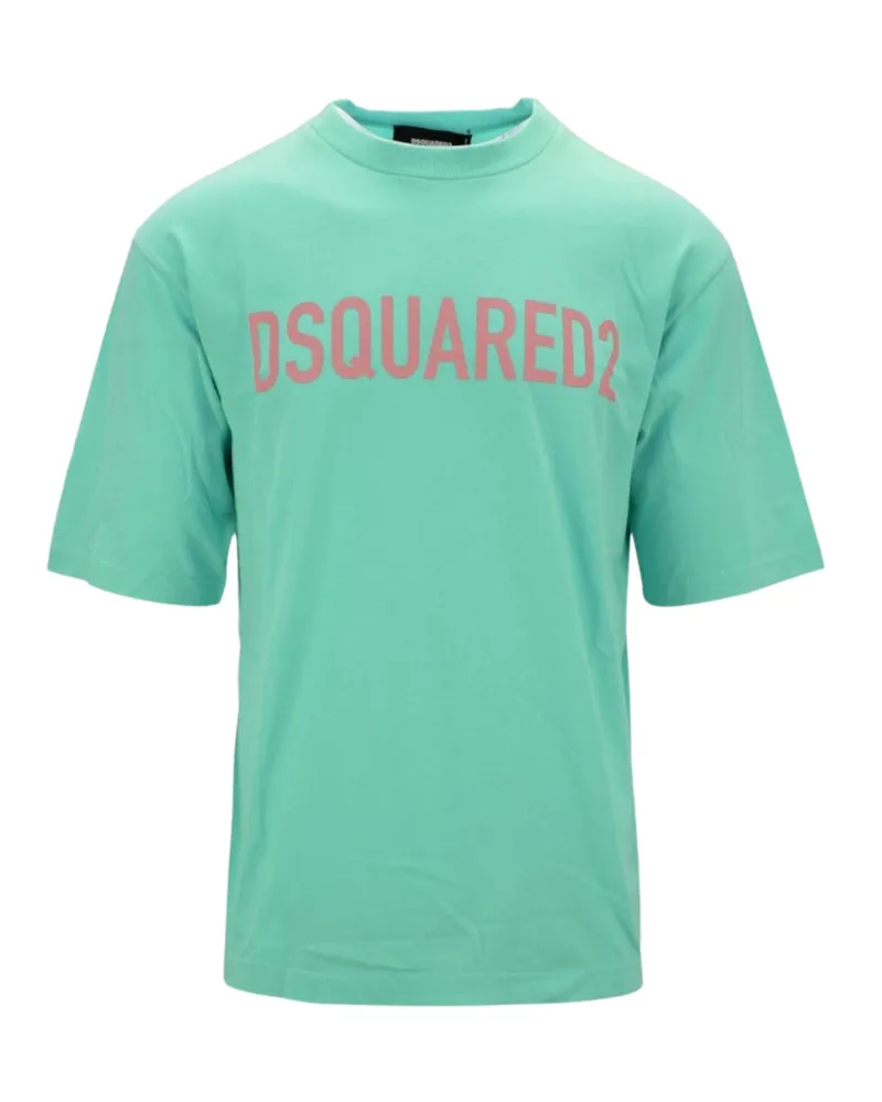 Dsquared2 Loose-Fit T-Shirt mit Markenlogo - Grün Grün
