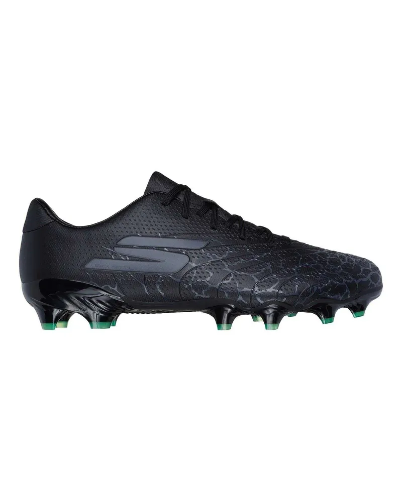 Skechers SKX 1.5" Zerbrochen Fußballschuhe mit festem Boden für Herren/Damen Unisex (Schwarz/Silber Schwarz