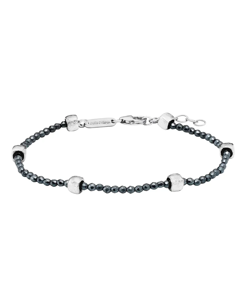 Julie Julsen Armband 925/- Sterling Silber rhodiniert  Hämatit grau 19cm Silber