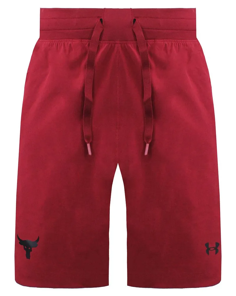 Under Armour X Project Rock Snap Mens Red Shorts Rot