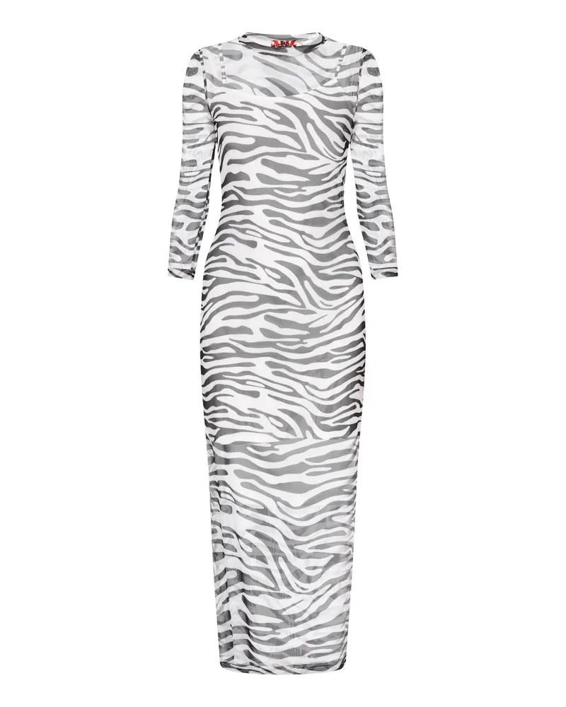My Mo Kleid Frauen weiß-schwarz Weiß