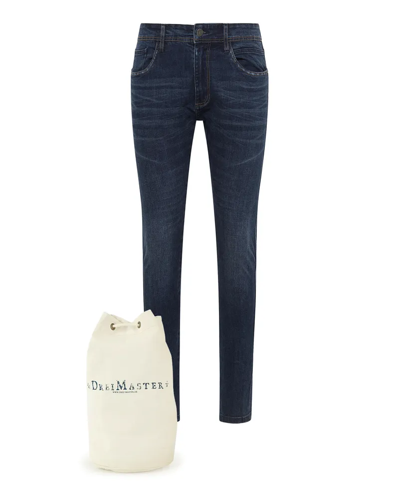 DreiMaster Jeans + Einkaufstasche - SET Herren blau Blau