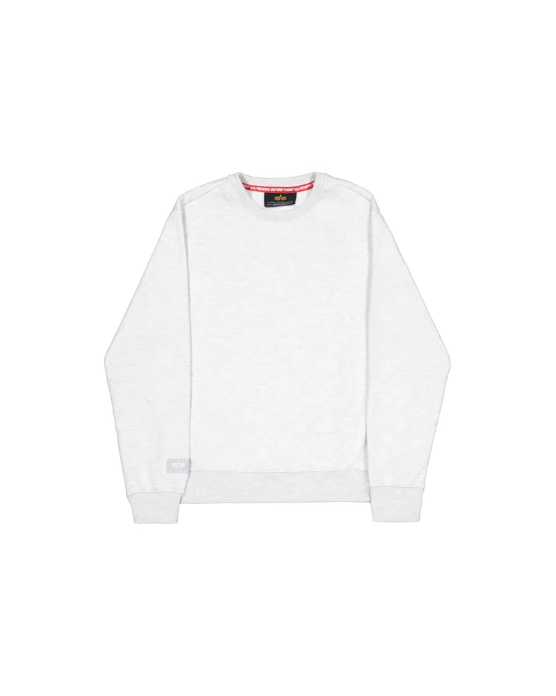 Alpha Industries Etikett Rückendruck Sweatshirt Grau