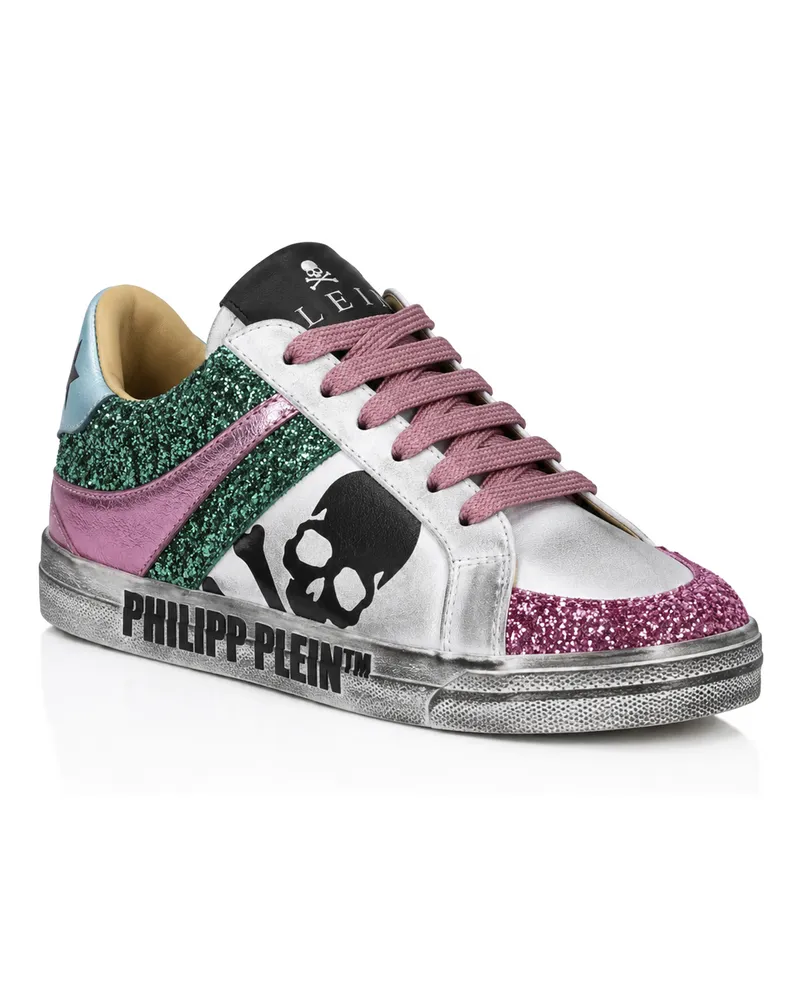 Philipp Plein Low-Top-Sneaker Skull Rosa