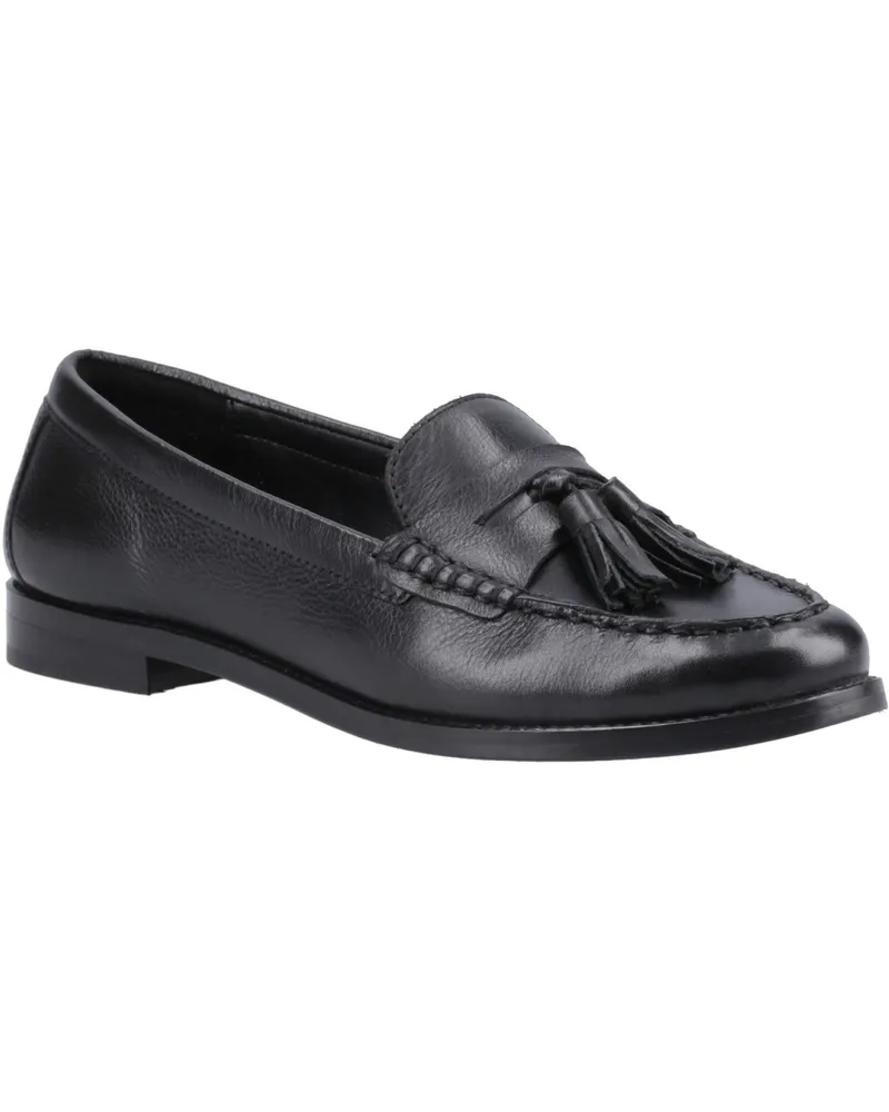 Hush Puppies Connie Damen Lederloafer - Schwarz Schwarz