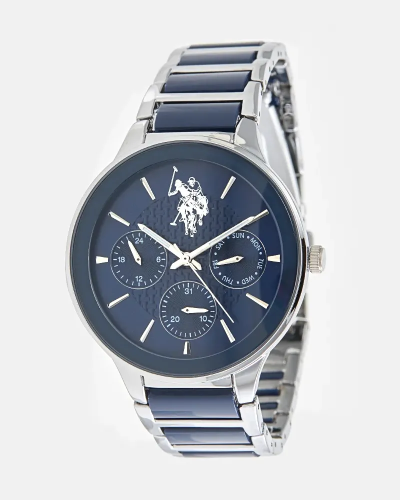 U.S. Polo Assn.  Uhr Alexandre Gent Silber