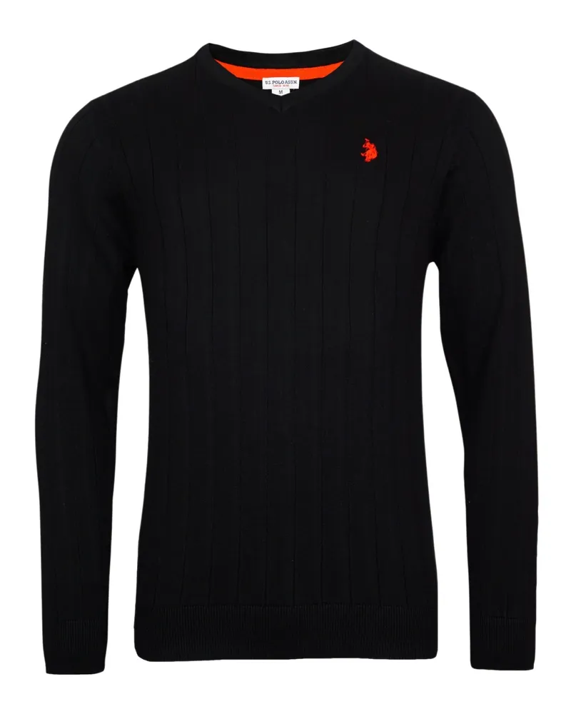 U.S. Polo Assn.  Strickpullover, klassischer Schnitt - Schwarz Schwarz