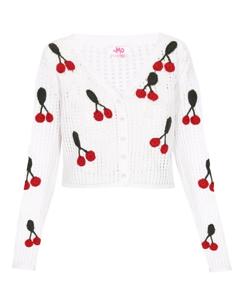 My Mo Strickjacke Frauen Weiß Weiß