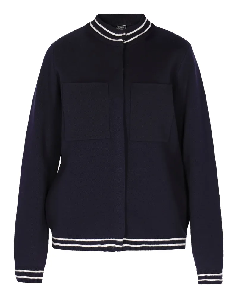 DreiMaster Cardigan Damen Marine Weiss Streifen Marineblau