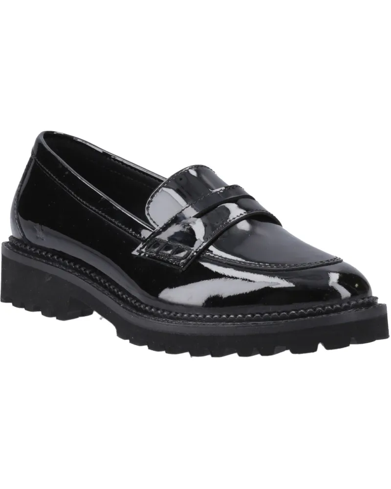 Hush Puppies Grazia Mädchenschwarze Slipper Aus Leder Schwarz