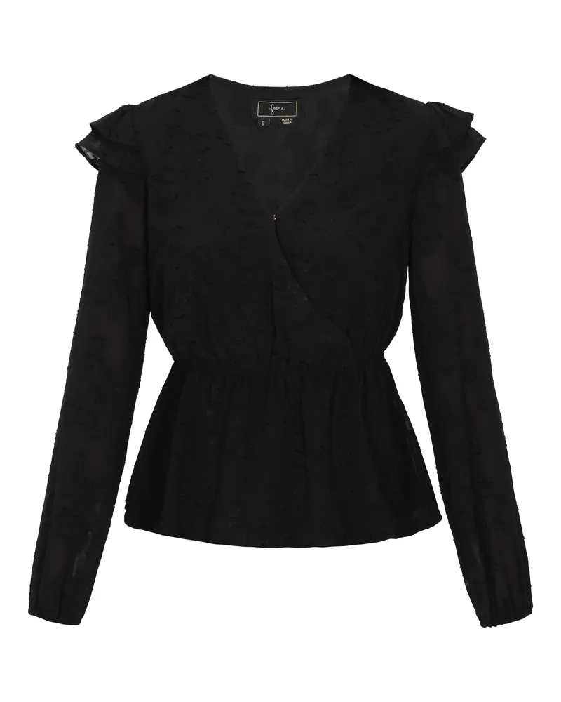 FAINA Bluse Frauen Schwarz Schwarz
