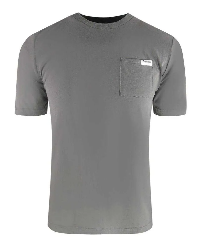 Aquascutum T-Shirt für Herren, Brusttasche (Grau Grau
