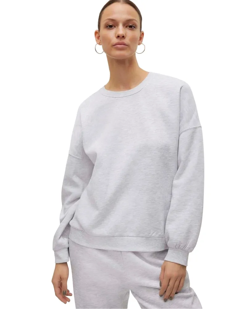 Vero Moda Sweatshirt für Damen, Übergroß (Hellgrau meliert Hellgrau