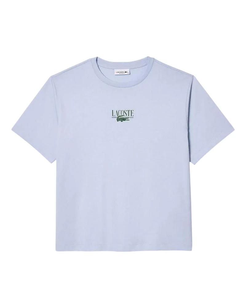 Lacoste T-Shirt für Damen, Baumwolle, leger (Blau Blau