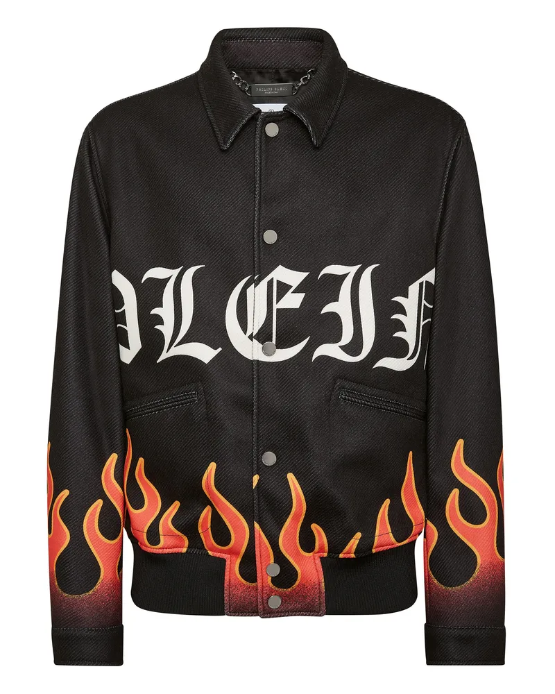 Philipp Plein Bomberjacke Flame Schwarz