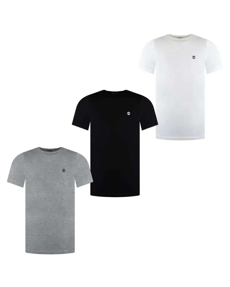 Timberland 3er-Pack Basic Herren-T-Shirts in verschiedenen Farben Mehrfarbig