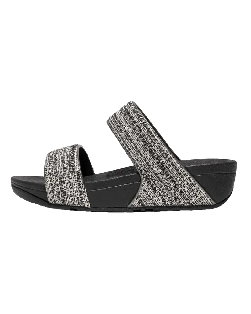 FitFlop Fit Flop - Damen Badesandale "Lulu", Schimmer, Gewebe (Schwarz Schwarz