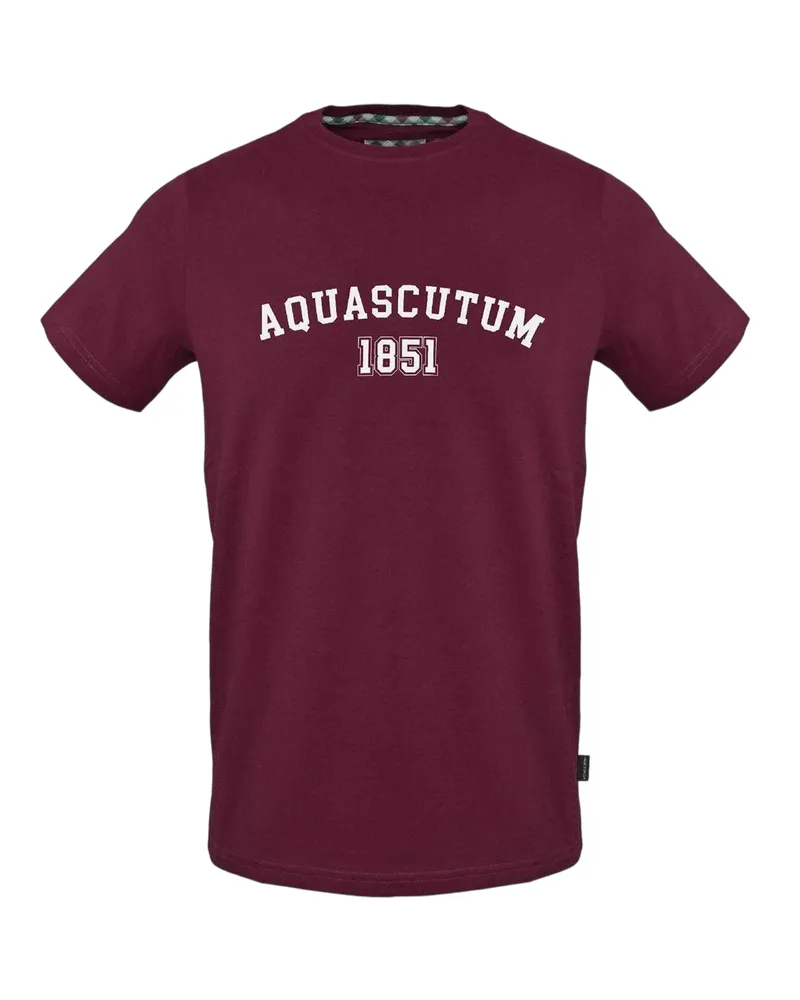 Aquascutum 1851" T-Shirt für Herren/Damen Unisex, Baumwolle (Rot Rot