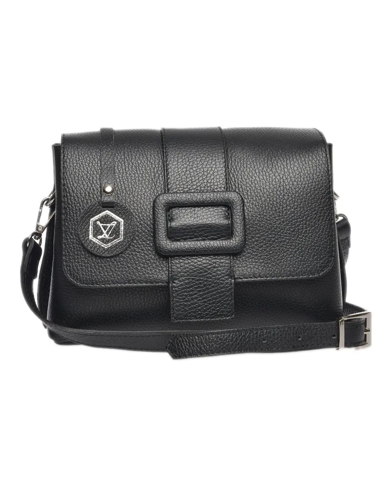 Luisa Vannini Schwarz Rindsledertasche Schwarz