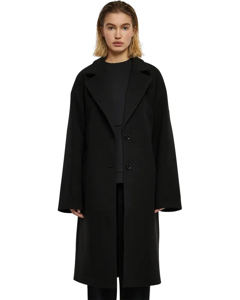 Urban Classics Mantel Lang für Damen (Schwarz Schwarz