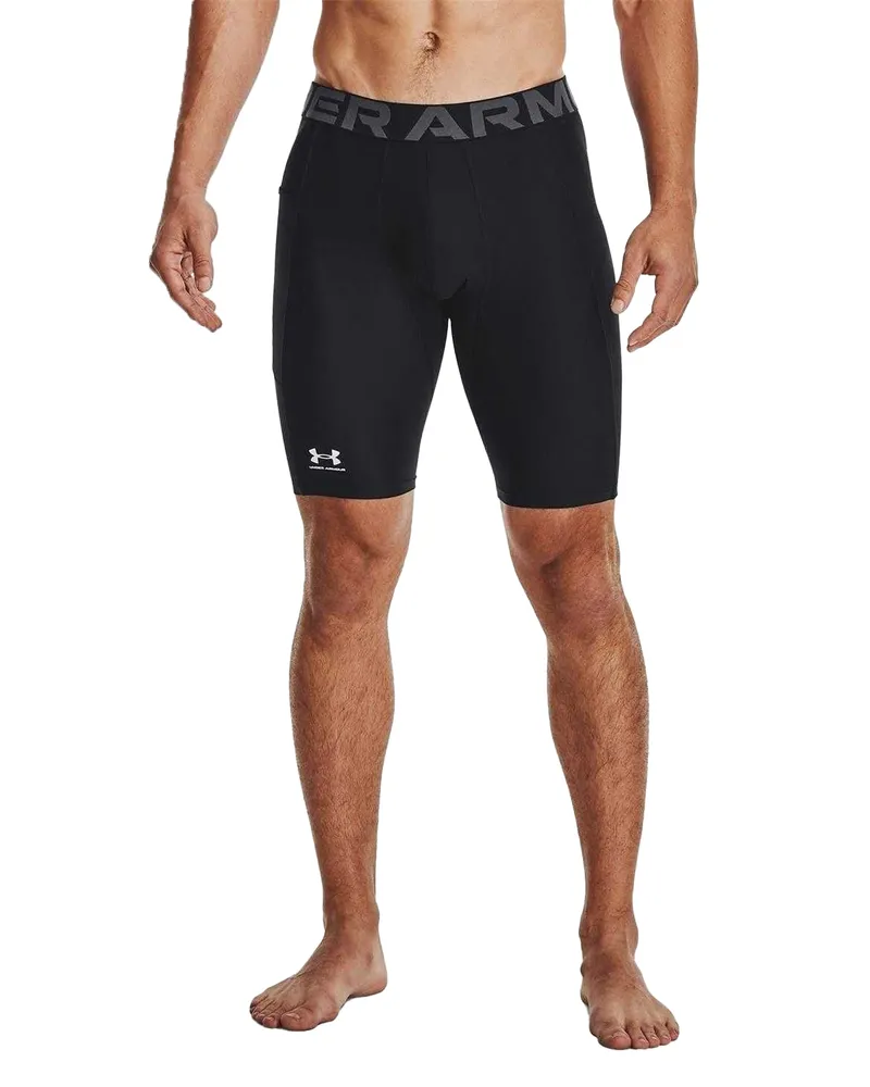 Under Armour HeatGear" Kompressions-Shorts für Herren (Schwarz Schwarz