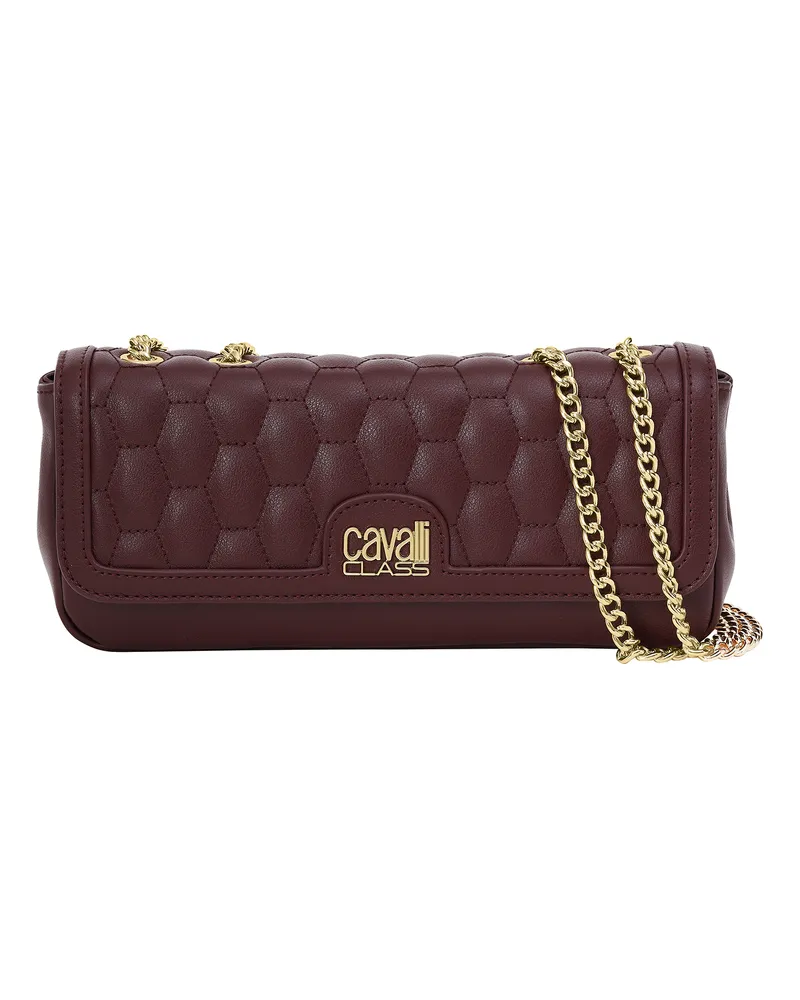 Roberto Cavalli Damen-Schultertasche mit Kettenriemen CCHB0248 Bordeaux