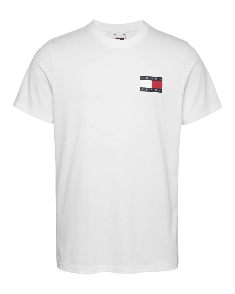 Tommy Hilfiger T-Shirt für Herren, Rundhalsausschnitt, Schmal (Weiß Weiß