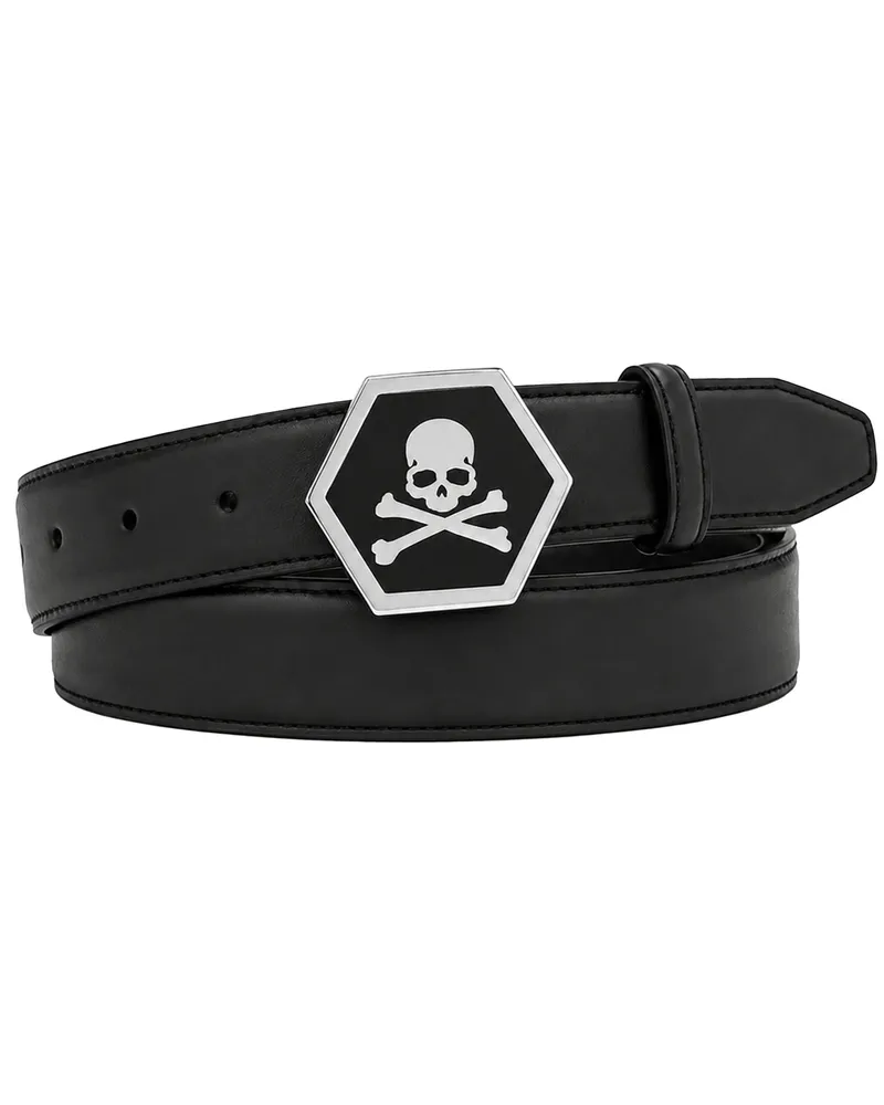 Philipp Plein Gürtel Skull Schwarz