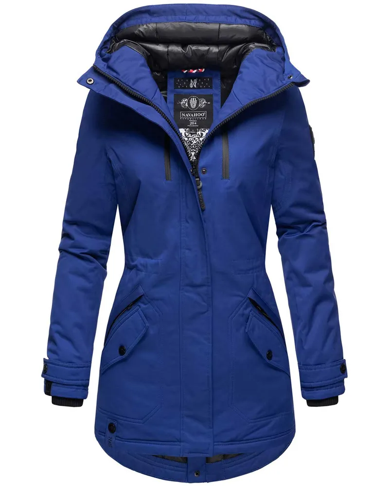 NAVAHOO Damen Winterjacke Avrille – Warm, Stylisch & Mit Perfekter Länge Blau