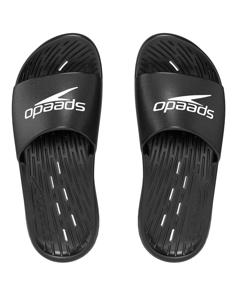 Speedo Herren Badesandale "2024" (Schwarz/Weiß Schwarz