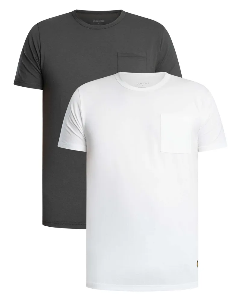 Lyle & Scott Basic 2Er-Pack Taschen-T-Shirt, Mehrfarbig Mehrfarbig