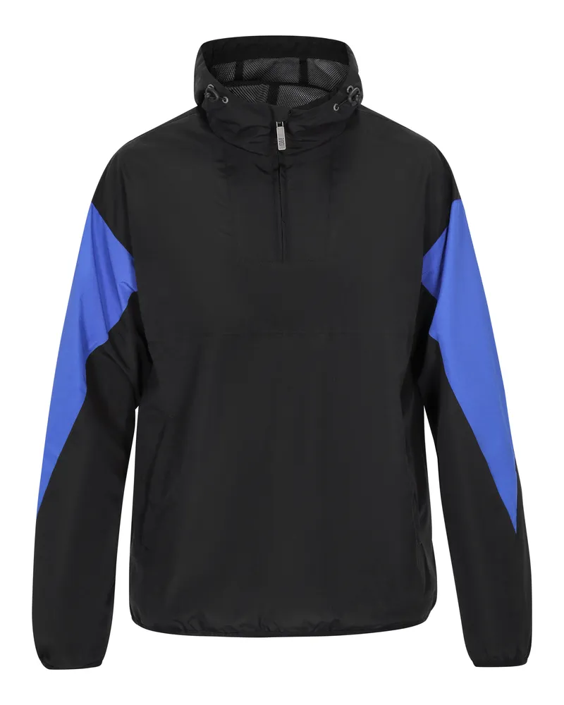 My Mo Blouson Herren Schwarz Königsblau Colorblock Schwarz