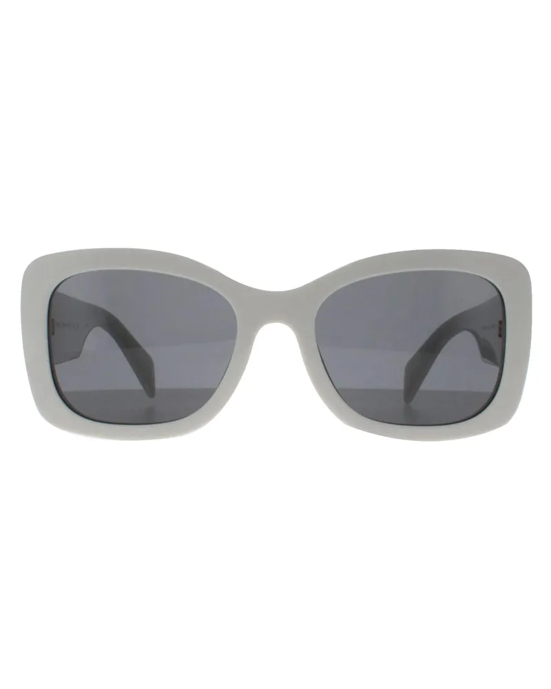 Prada PRA08S 1425S0 Talk dunkelgrau Sonnenbrille Weiß