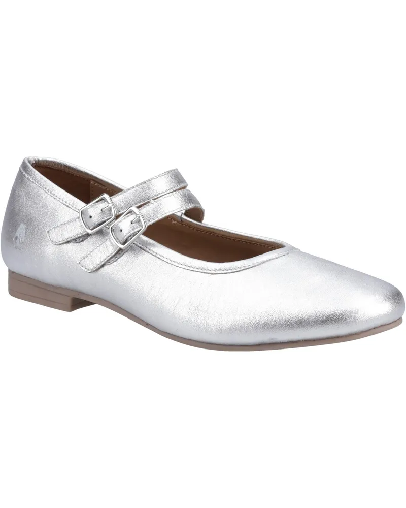 Hush Puppies Nancy Mary Jane Leder Damen Silber Ballerinas Silber