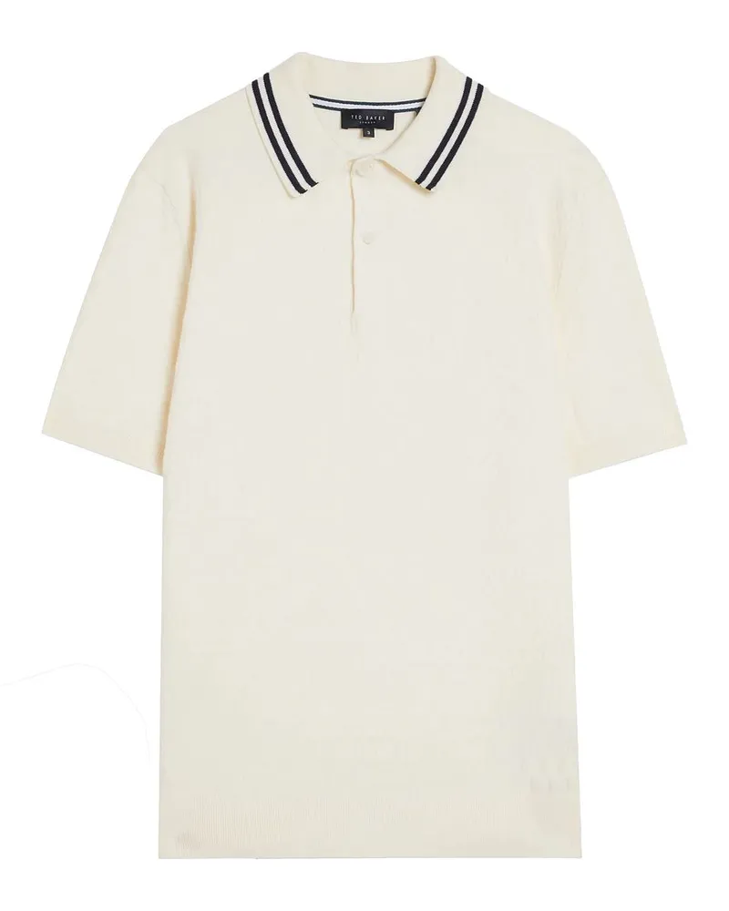 Ted Baker Mahana Herren Ecru genäht Poloshirt Ecru