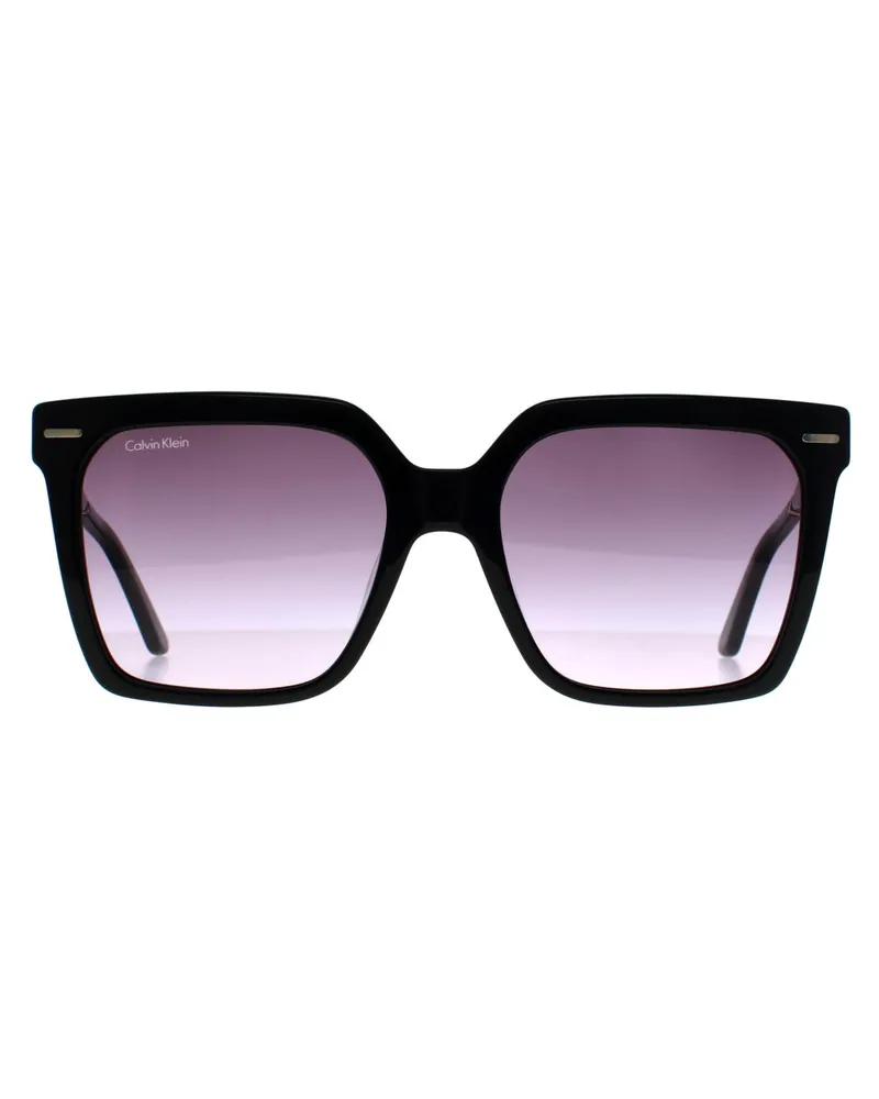 Calvin Klein Square Womens Schwarz Lila Farbverlauf CK22534S Schwarz