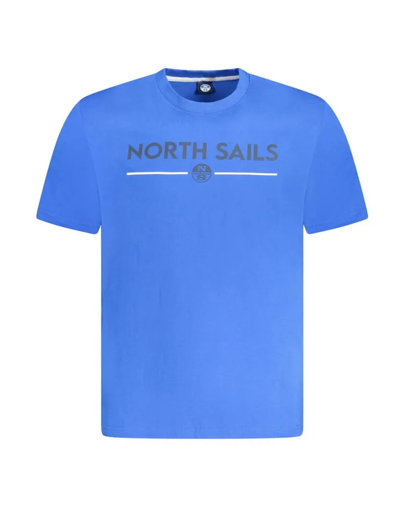 North Sails Blaue Baumwolle Herren T-Shirt Blau