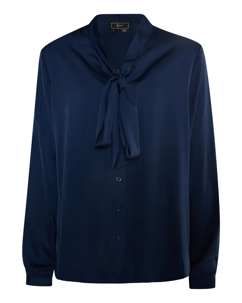 FAINA Schluppenbluse für Damen - Marineblau Marineblau