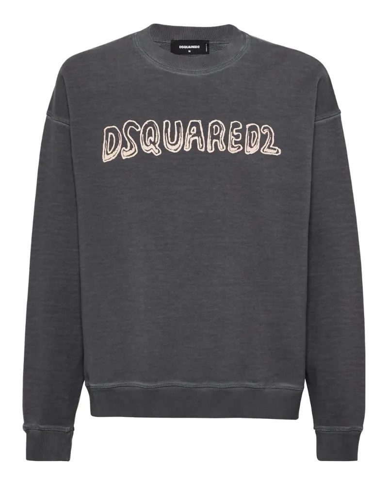 Dsquared2 Best Fade Logo Anthrazitgraues Sweatshirt Grau