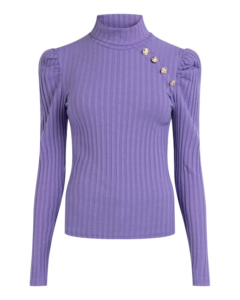 My Mo Rippstrickpullover Damen lila Lila