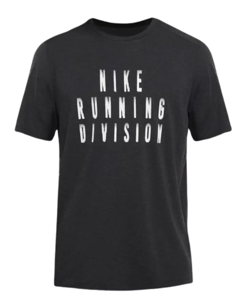 Nike Herren Dri-fit 365 Running Division Schwarzes T-shirt Anthrazit