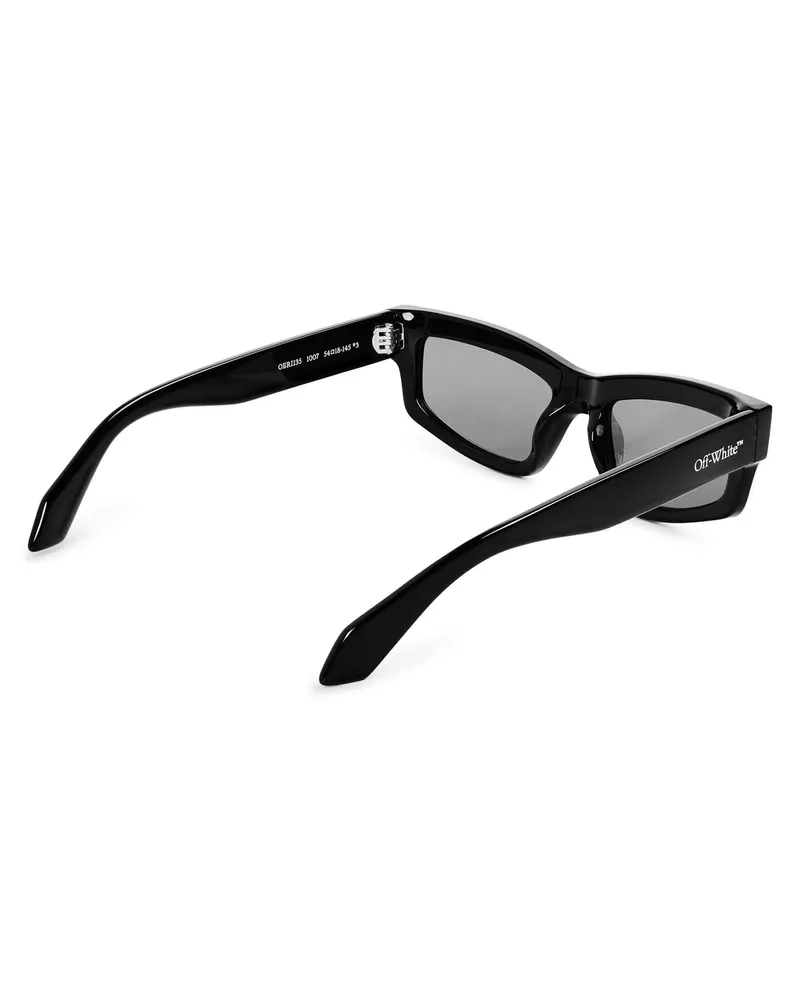 OFF-WHITE Off White - "Miramar" Schildpatt-Sonnenbrille (Schwarz/Dunkelgrau Schwarz