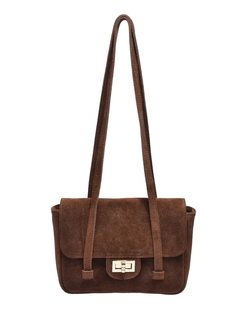 Anna Luchini Kastanienbraun Rindsledertasche Dunkelbraun