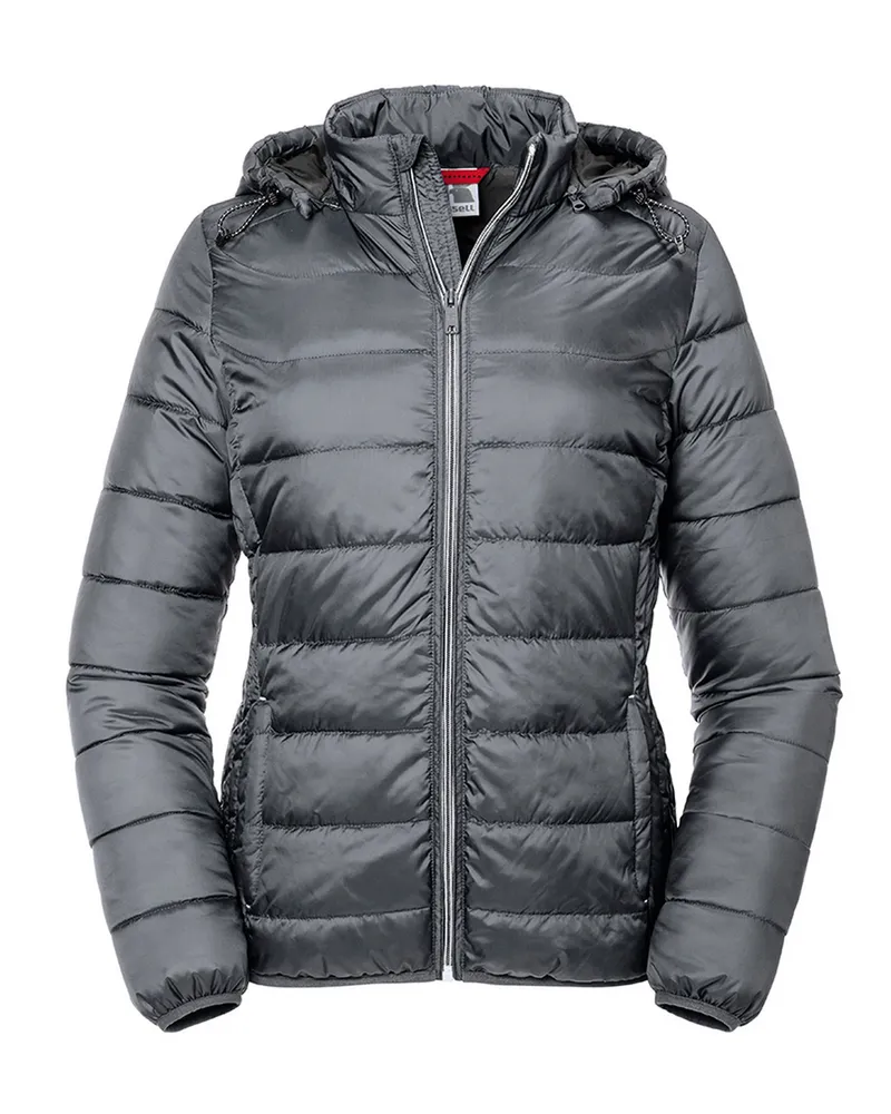 Russell Athletic Russell Womens/Ladies Hooded Nano Padded Jacket (Bügeleisen Grau