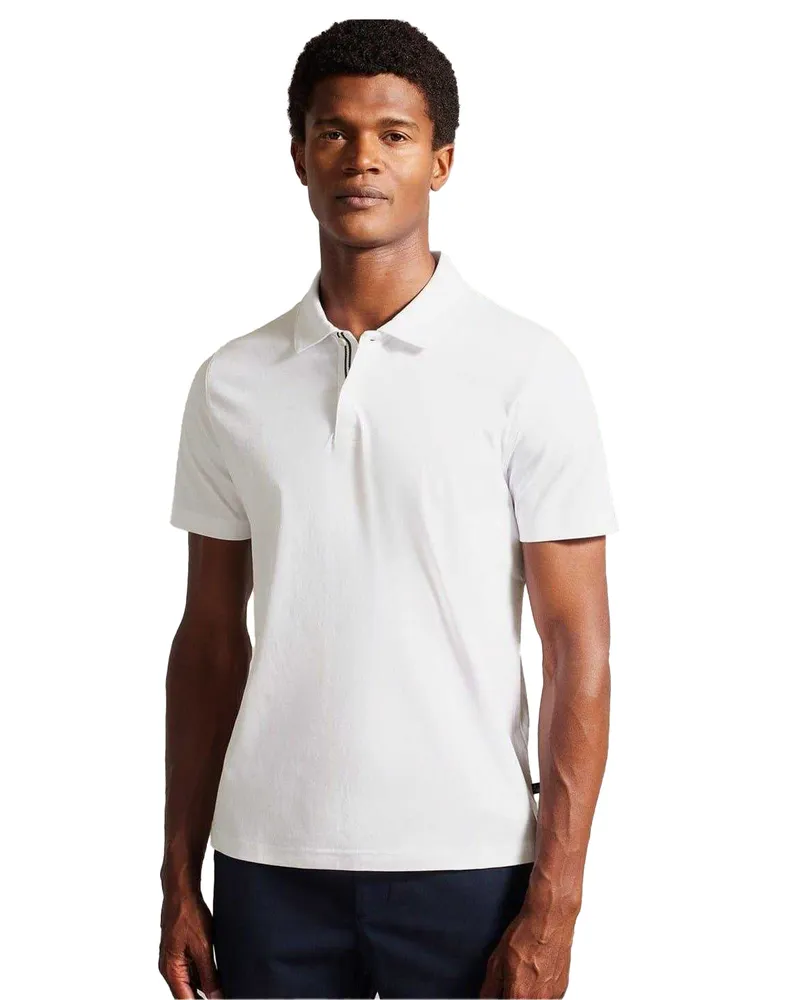 Ted Baker Zeiter" Poloshirt für Herren, Baumwolle (Weiß Weiß